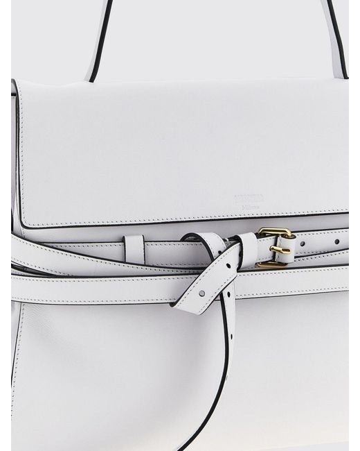 Moschino Couture White Tie Me Nappa Leather Bag