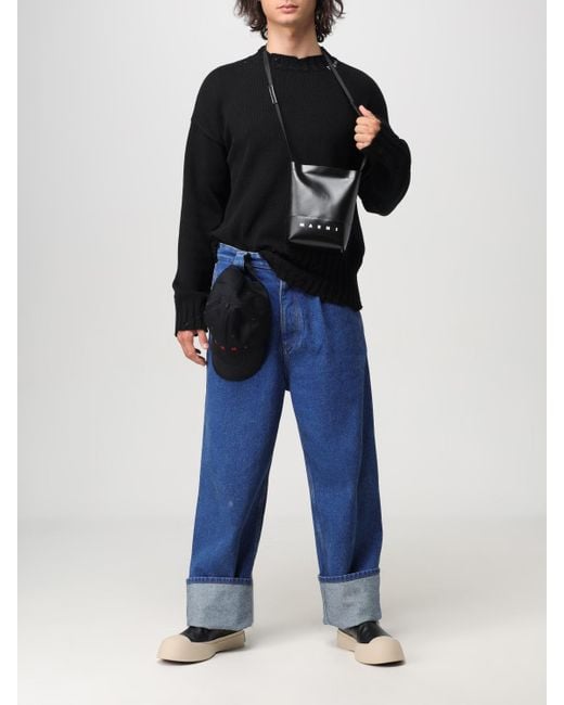 Jersey De Punto De Algodón Marni de hombre de color Black
