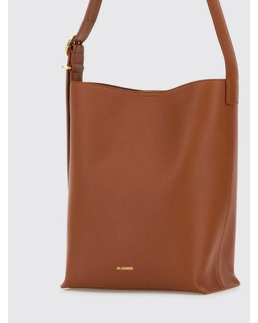 Jil Sander White Canonlo Leather Bucket Bag