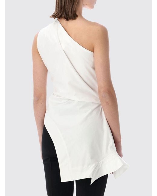 Rohe White Asymmetric Cotton Top