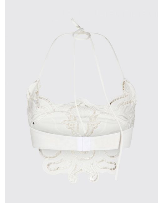 Blumarine White Cropped Top