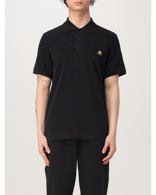 Moose Knuckles Black Polo Shirt for men