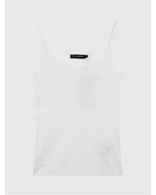 Dolce & Gabbana White Dolce &Amp Gabbana Basic Cotton Tank Top