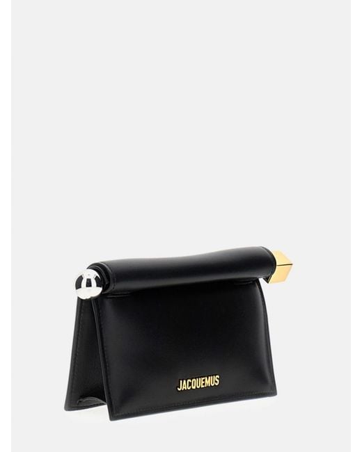Jacquemus Black La Petite Pochete Rond C Leather Clutch