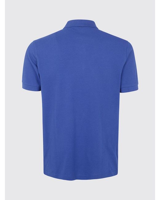 Fred Perry Blue Cotton Polo Shirt With Logo for men