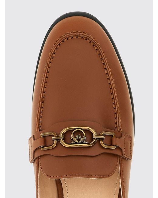 Pinko Brown Naty 09 Leather Mules