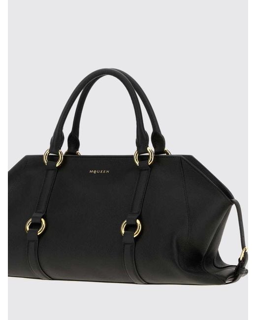 McQueen Black Farringdon Leather Bag