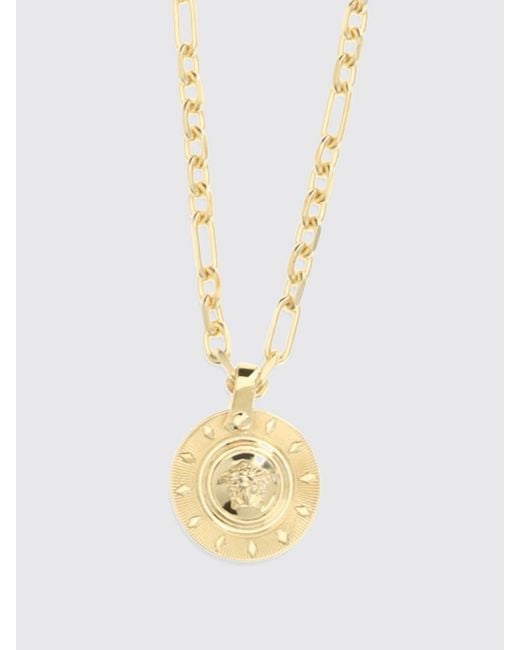 Versace White Adjustable Medusa-Tone Necklace