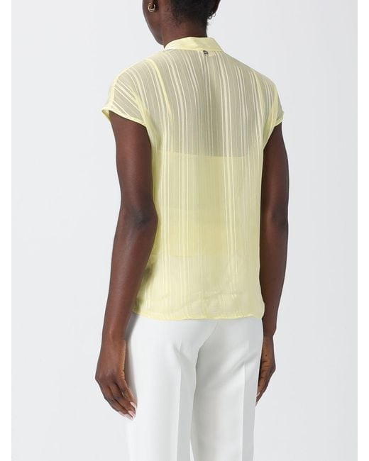 Liu Jo Natural Viscose Blouse With Jewel Detail