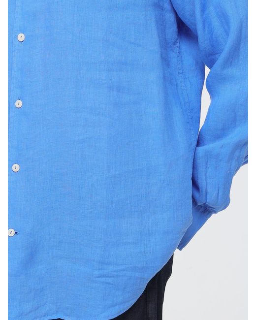 Mc2 Saint Barth Blue Linen Shirt for men