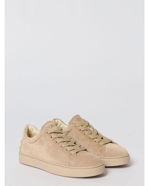 Tod's Natural Suede Sneakers