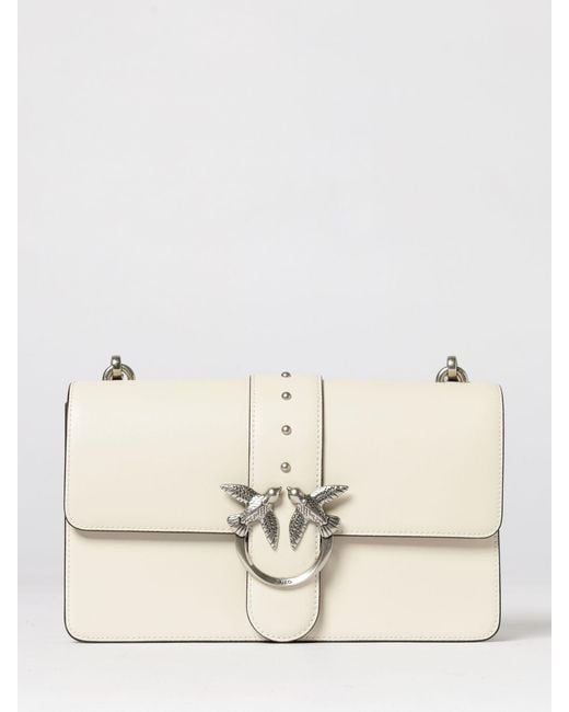 Pinko Natural Love One Classic Leather Bag