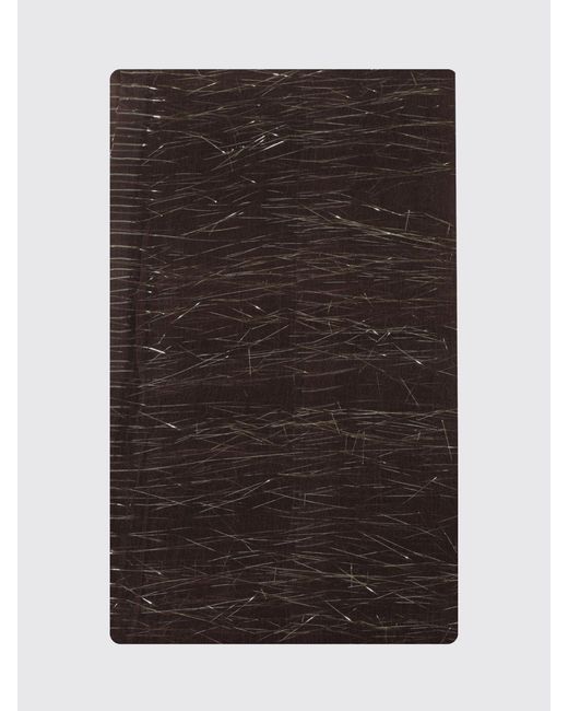 Faliero Sarti Black Silk Blend Stole With Lurex Thread