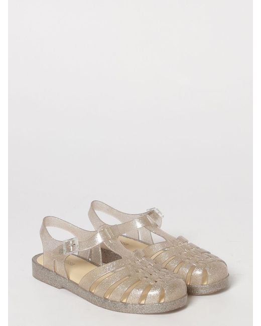 Melissa Natural Possession Glitter Pvc Fisherman Sandals With Low Heel
