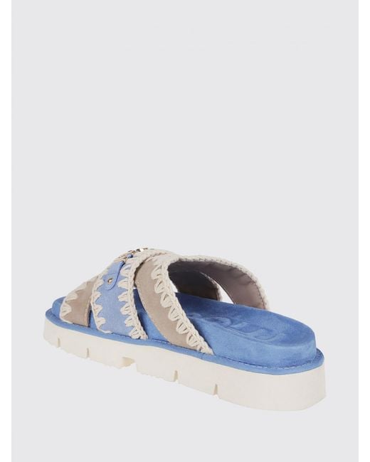 Mou Blue Flache Sandalen Damen