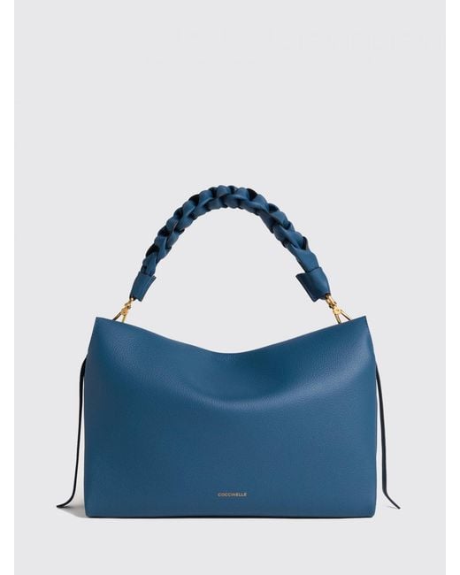 Coccinelle Blue Boheme Grained Leather Bag