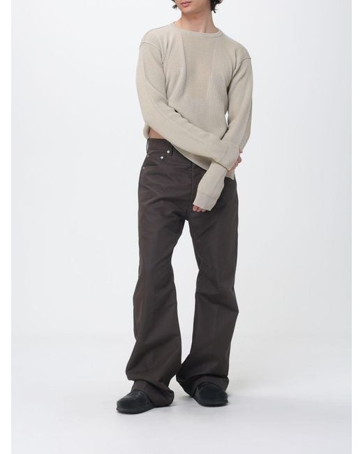 Rick Owens Gray Cotton Wide Jeans for men