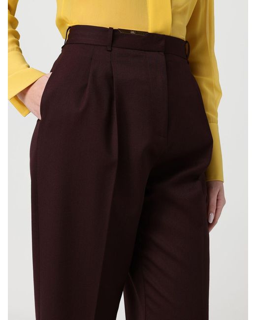 Elisabetta Franchi Black Cropped Crêpe Trousers