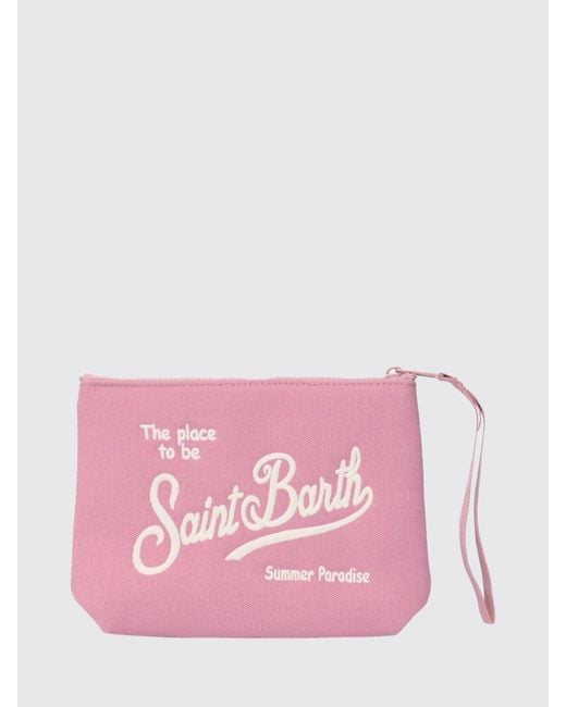 Mc2 Saint Barth Pink Cotton Blend Aline Pouch for men