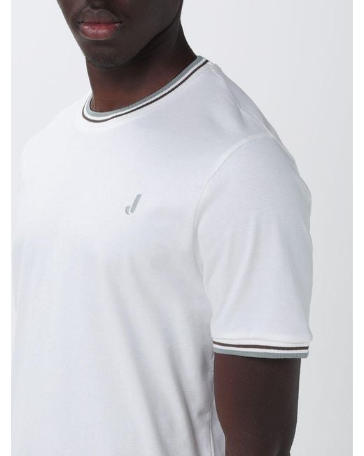 Jeckerson White Cotton T-Shirt With Logo for men