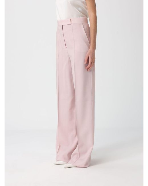 Max Mara Pink Virgin Wool Trousers