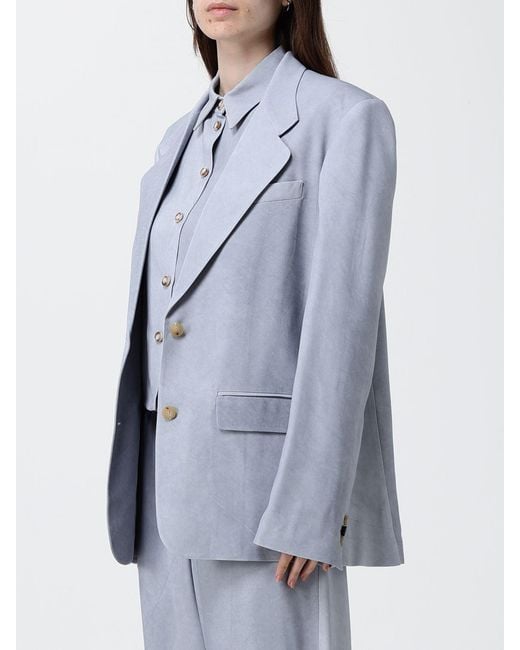 Alysi Blue Single-Breasted Blazer