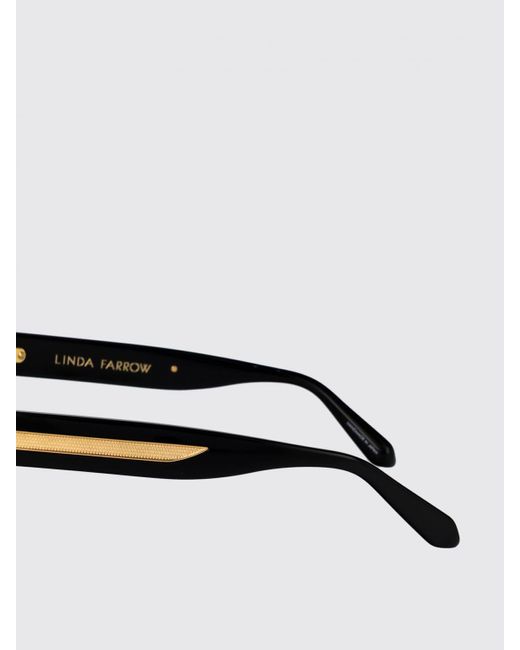 Linda Farrow Black Brady Acetate Sunglasses