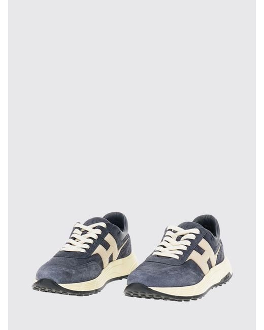 Hogan White Hyperlight Suede Leather Trainers With Chunky Sole for men
