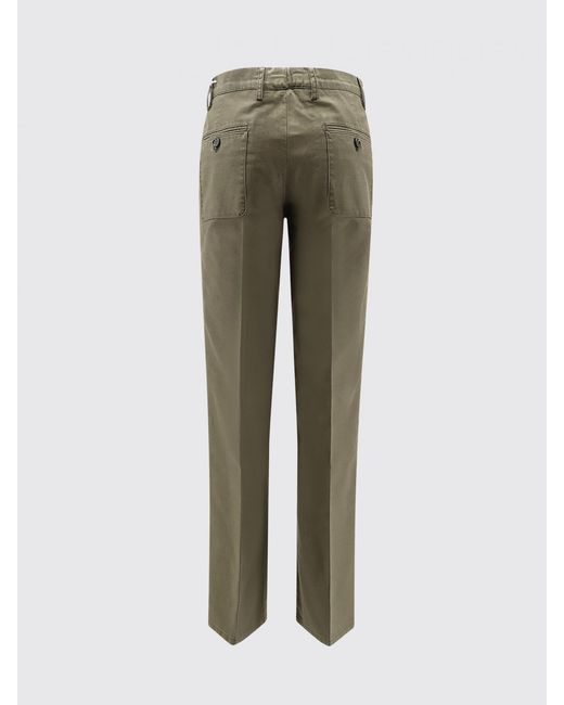 Aspesi Green Mid-Rise Skinny Cotton Trousers With A Slim Fit