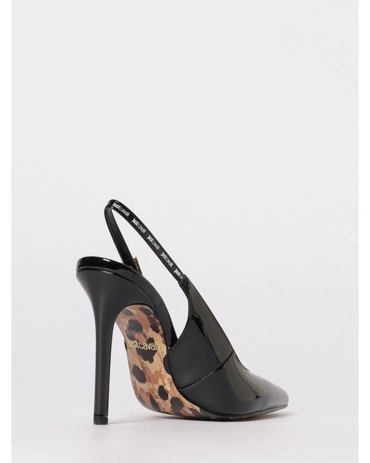 Just Cavalli White Patent Leather Slingback