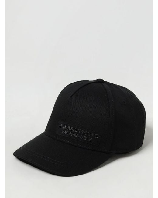 Armani Exchange Black Hat for men
