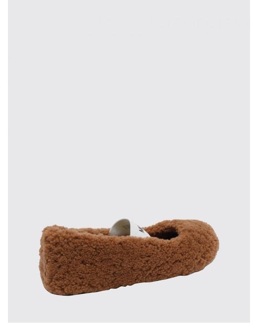 Moon Boot Brown Bianca Shearling Ballerinas