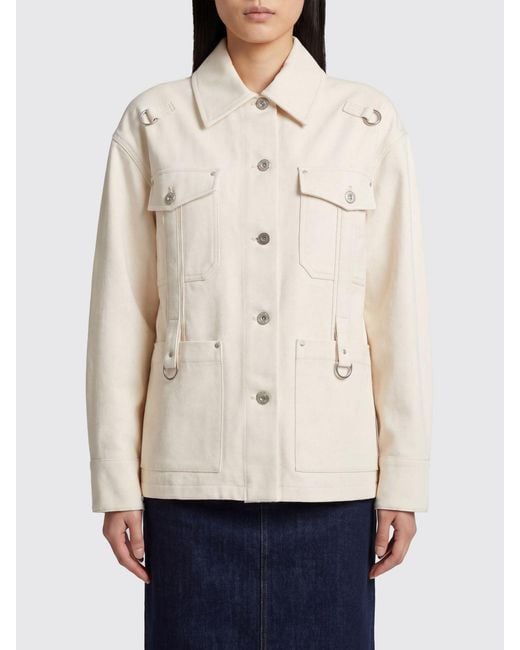 DURAZZI MILANO Natural Slim Fit Cotton Shirt Jacket With Metal Ring Detail