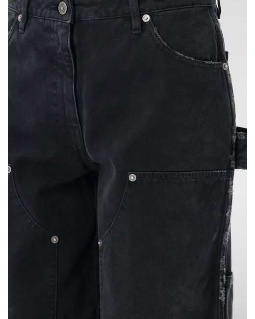 Golden Goose Deluxe Brand Black Denim Jeans With Patches