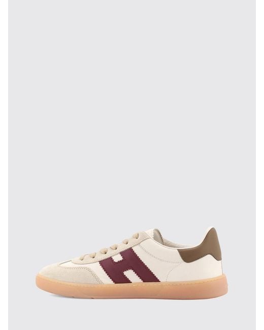 Hogan Pink Cool Leather And Suede Sneakers With H Logo And Serrated Sole for men