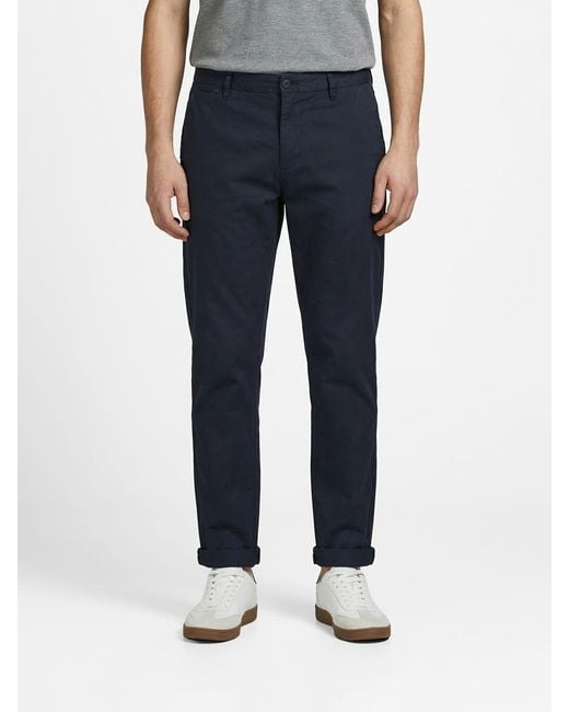 Dondup Blue Stretch Cotton Chino Trousers for men