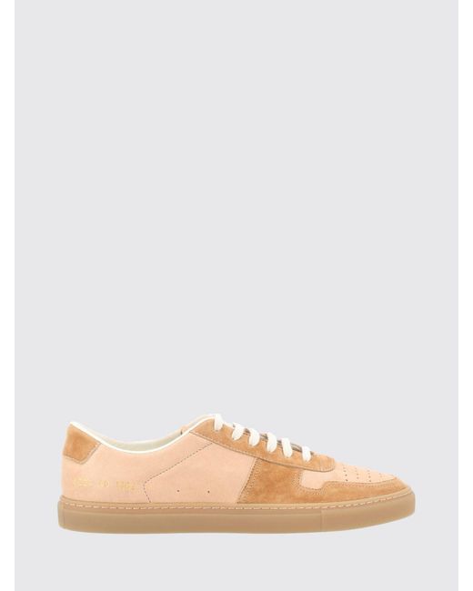 Common Projects Pink Two-Tone Nappa And Suede Low-Top Sneakers