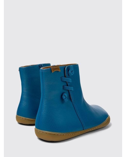 Camper Blue Flat Ankle Boot