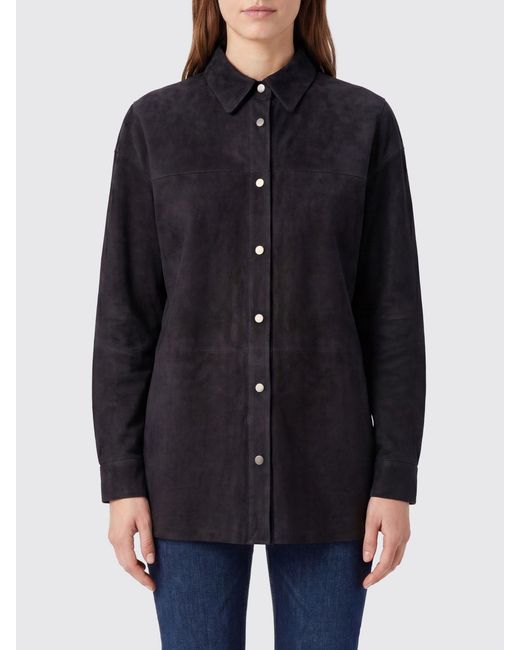 Salvatore Santoro Blue Suede Shirt Jacket