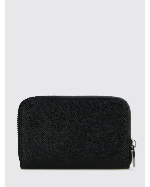 Dolce & Gabbana Black Dolce &Amp Gabbana Grained Leather Wallet for men