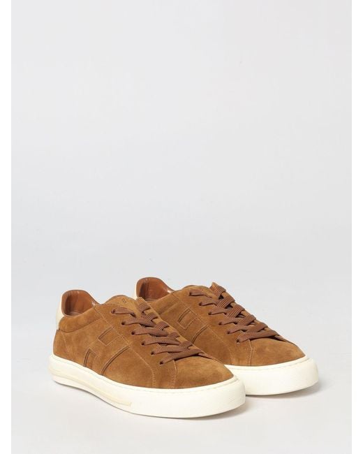 Hogan Brown H691 Suede Sneakers for men