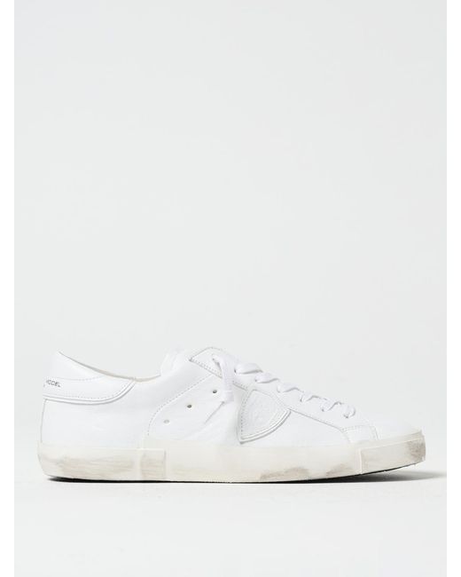 Philippe Model White Paris Used Leather Sneakers for men