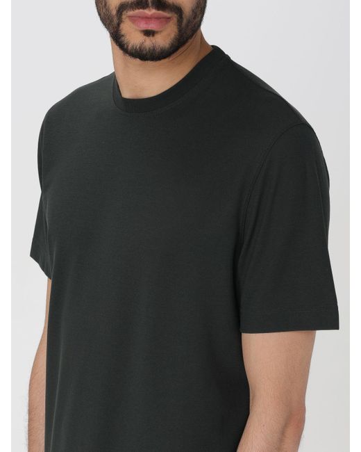 T-shirt Zanone pour homme en coloris Black