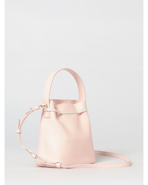Ferragamo Natural Mini Bow Leather Bucket Bag