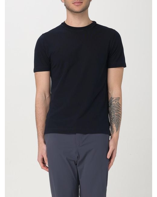 Zanone Black T-Shirt for men