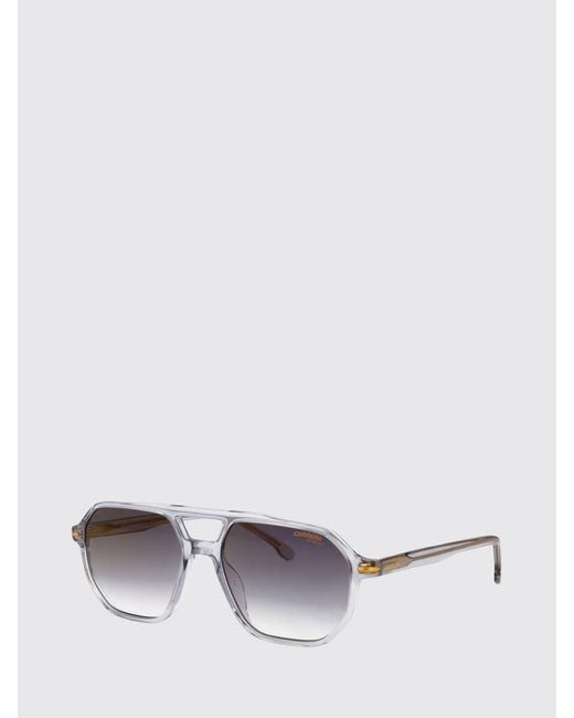 Carrera White Tortoiseshell Acetate Aviator Sunglasses With Double Bridge for men