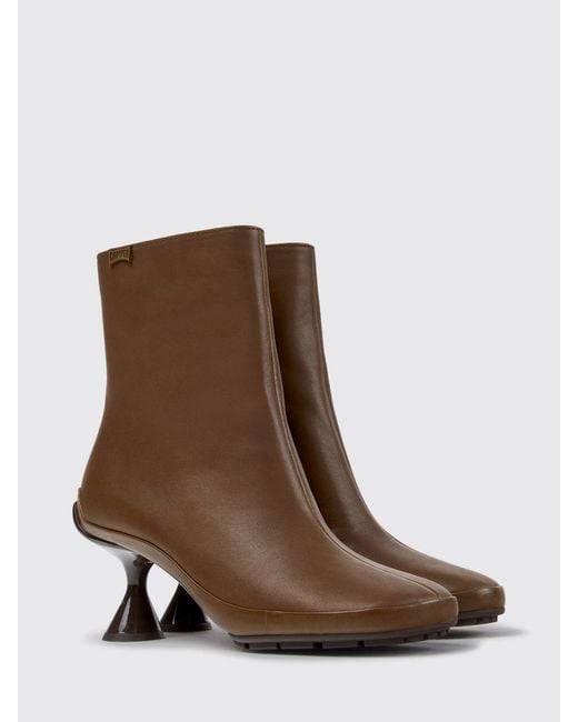 Camper Brown Flat Ankle Boot