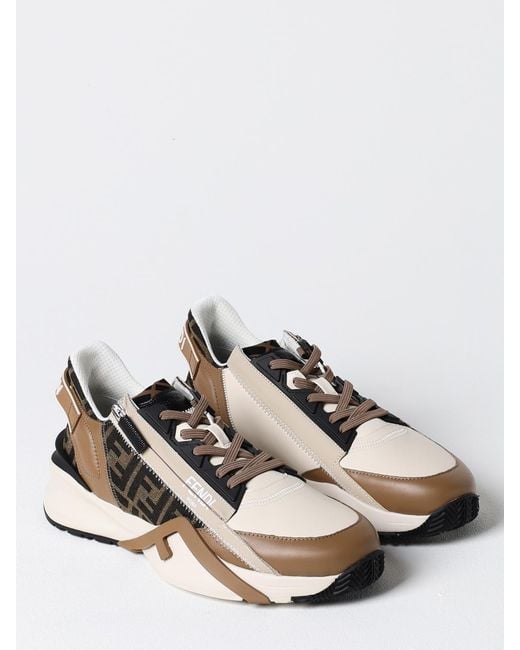 Fendi Brown Neutrals Trainers for men