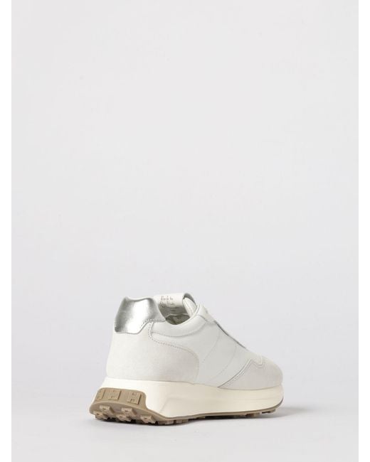 Hogan White H641 Suede And Nylon Sneakers