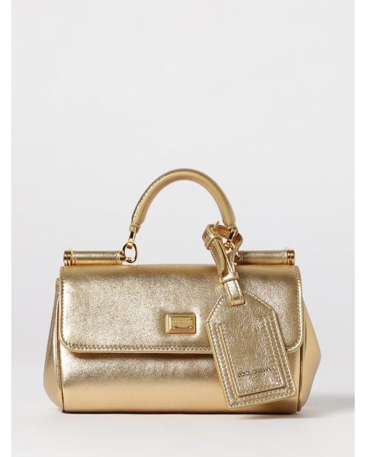 Dolce & Gabbana Natural Dolce &Amp Gabbana My Sicily Laminated Leather Bag